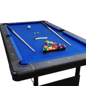 7ft Pool Tables: New 7' Fold Away Pool Table Blue, Red or Green cloth (Black Corners) B01