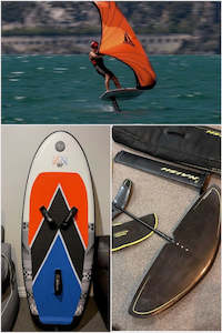 Wing Foiling: Big Rider Beginner Wing Foil Package USED Foil and Wing with a New Inflatable Board