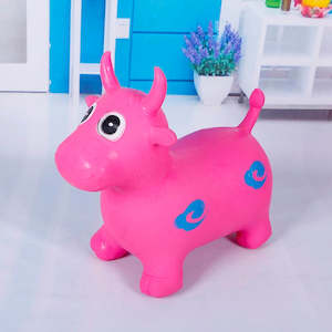 Animal Hopper Cow, Pink or Green