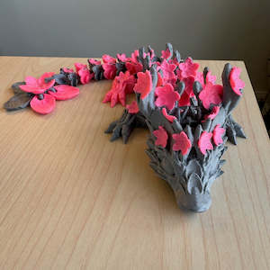 Sensory Section: 3D Printed Cherry Blossom Dragon Silver / pink