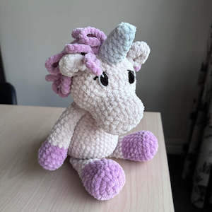 Hand Crocheted Unicorn Plushie