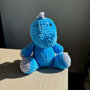 Crochet Stegasaurus Plushie blue