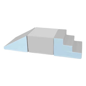 Soft Play Stairs Platform and Ramp blue/grey