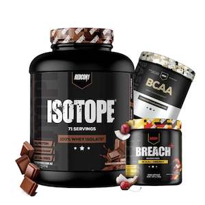 Redcon Isotope 100% Isolate Protein 5lb + FREE BCAA & Breach Energy 30