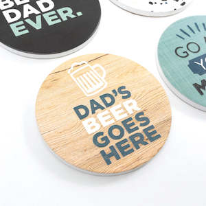 Father's Day Dads Beer Goes Here Coaster