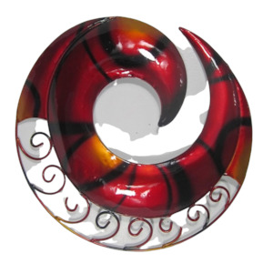 Wholesale trade: Koru – Red -Metal Wall Hanging