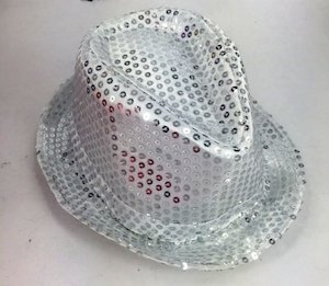 Shinning Hat Sequin Silver