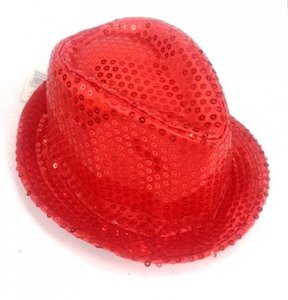 Shinning Hat Sequin Red