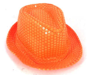 Shinning Hat Sequin Orange