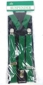 Wholesale trade: Adult Suspender Green