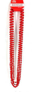 Beads Long Necklace (4pcs) 8mm*83cm Red