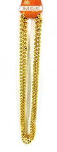 Beads Long Necklace (4pcs) 8mm*83cm Gold