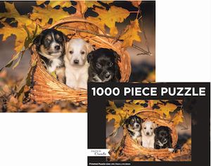 Puzzle Landscape Puppies