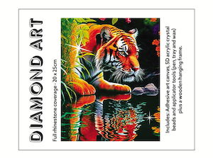 Diamond Art - JUNGLE TIGER WITH FRAME