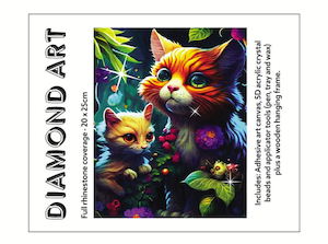 Diamond Art - CATS WITH FRAME