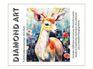 Diamond Art - BABY DEAR WITH FRAME