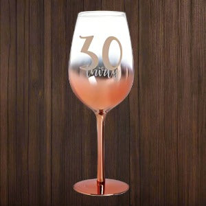 30 ROSE GOLD OMBRE WINE GLASS 430ML