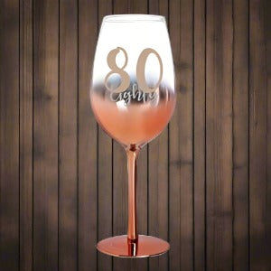 80 ROSE GOLD OMBRE WINE GLASS 430ML