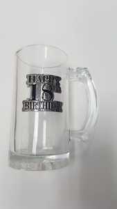 18th Badge Straight Stein Glass