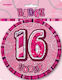 Glitz Pink Birthday Badge - 16