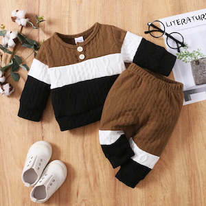 Infant clothing: Baby Long-sleeve Sweatshirt and Trousers 2pcs Set