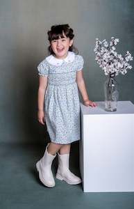 Infant clothing: Girls Smocked Dress Flora