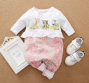 Infant clothing: Baby/Toddler Girl Cute Comfy 100% Cotton Romper Nz