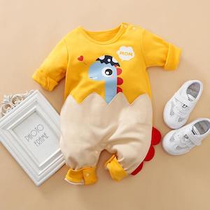 Infant clothing: Baby/Toddler Cute Dinosaur Print 100% Cotton Romper