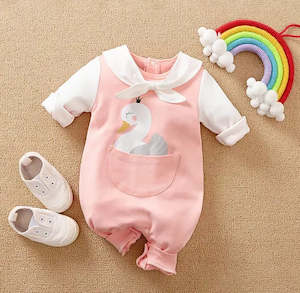 Baby/Toddler Girl Comfy Jumpsuit NZ 100% Cotton