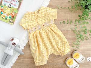 Unisex baby Cotton Smocked Romper