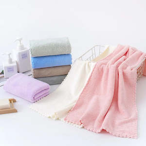 Infant clothing: Solid High Absorbent Soft Towel Soft Coral Fleece Face Washcloths