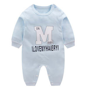 Infant clothing: Baby simple comfy light Blue Jumpsuit