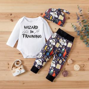 Infant clothing: 3-piece Bodysuit, Pants Set and Hat NZ