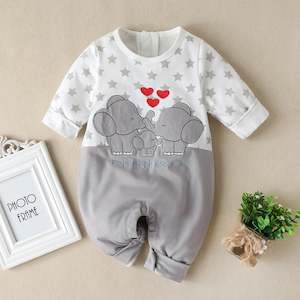 Baby Elephant Animal Cotton Jumpsuit