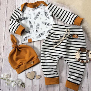 Long Sleeve Cotton Baby Outfit 3-piece