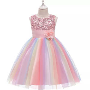 Kids Rainbow party dress