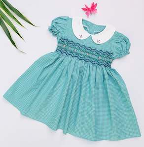 Light Green Smocked Dress for Kids NZ