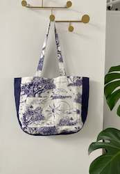 100% Linen Tote Bag âBlue Wonderâ