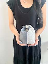 Japanese Style Mini Obento Bag (chambray/white)