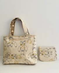 Mini Tote Bag & Mini Purse - Bear