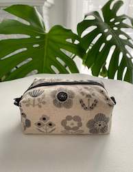 Clothing: 100% Cotton  Floral Makeup Pouch