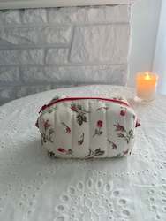 Clothing: Quilted Rosebud Makeup Pouch (small)