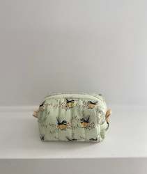 Quilted Cotton Little Fantail Makeup Pouch(small)