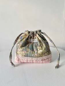 Quilted drawstring bag Fairyland pink