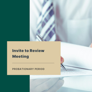 Human relations consultancy service: Invitation to Review Meeting (Probationary Period) Letter Template Yellowconsulting2023