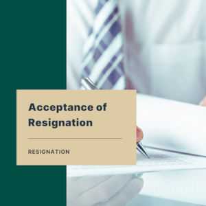 Human relations consultancy service: Acceptance of Resignation Letter Template Yellowconsulting2023