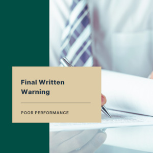 Final Written Warning (Poor Performance) Letter Template Yellowconsulting2023