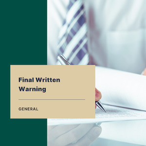 Final Written Warning (General) Letter Template Yellowconsulting2023