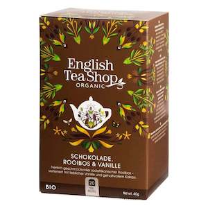 Specialised food: English Tea Shop Organic Tea - Chocolate, Rooibos & Vanilla 20 Teabags