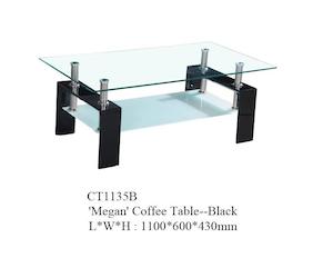 Furniture: Megan# Glass Top  Glass Top Coffee Table| TR